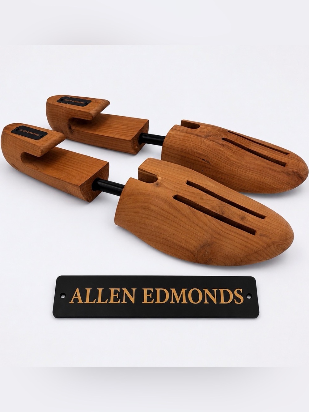 Allen Edmonds Cedar Shoe Trees Mens XL USA Wood Adjustable Split Toe Pair